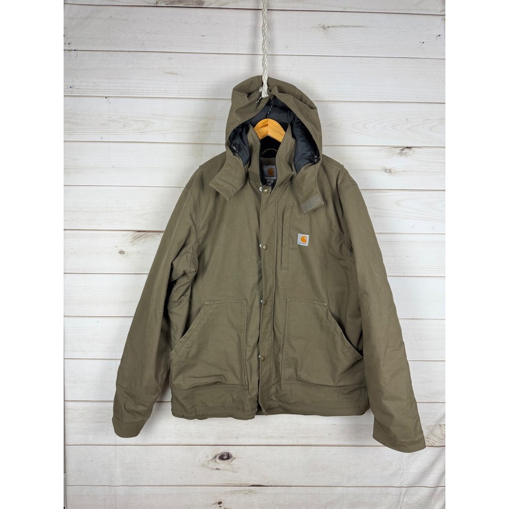 Carhartt Full Swing Armstrong Jacket Mens XL Tall Green 3M Thinsulate Hooded